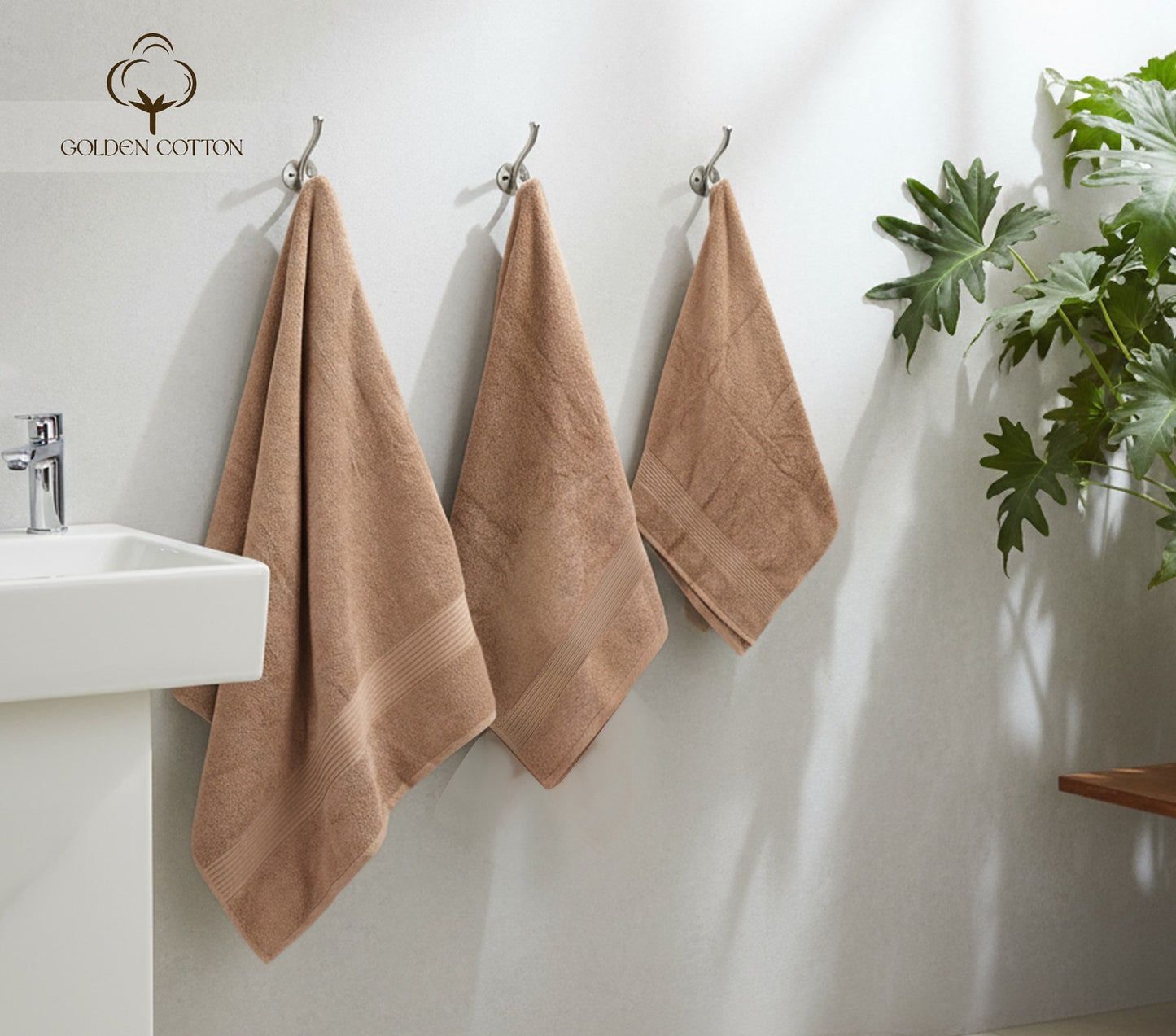 Camel set of 3 towels