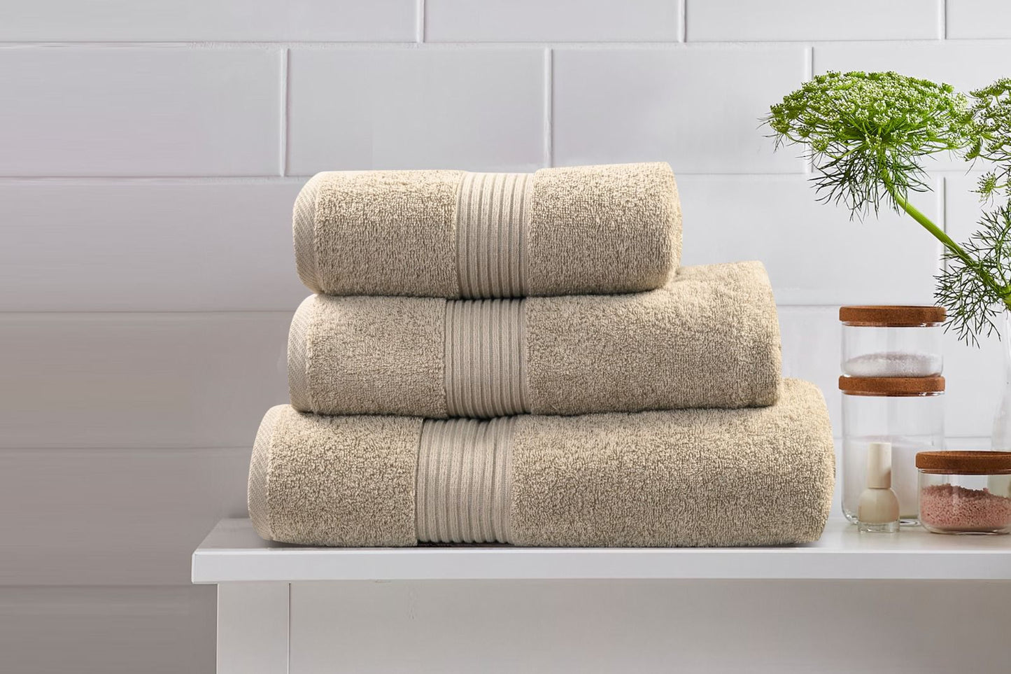 3-Piece Towel Set – 1 Large, 2 Medium