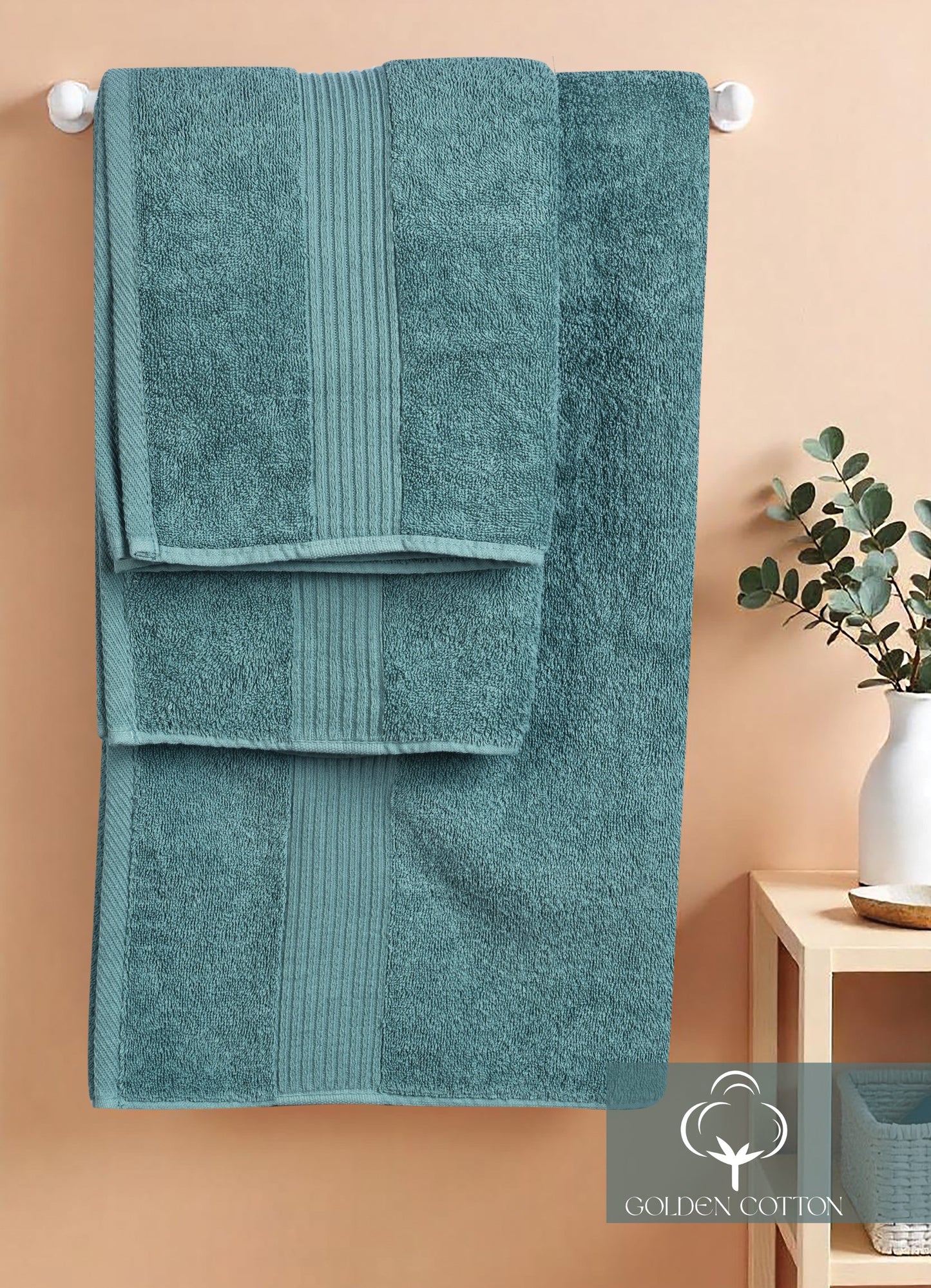 3-Piece Towel Set – 1 Large, 2 Medium
